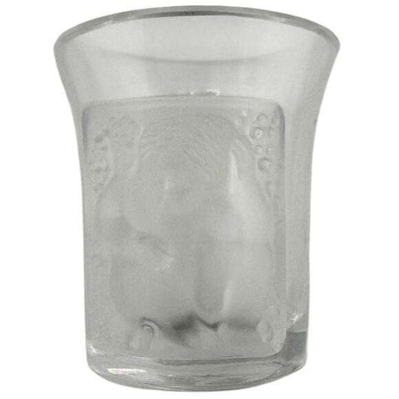 Lalique Les Enfants Signed Shot Glass Near Mint French Crystal Heirloom - Picture 3 of 4